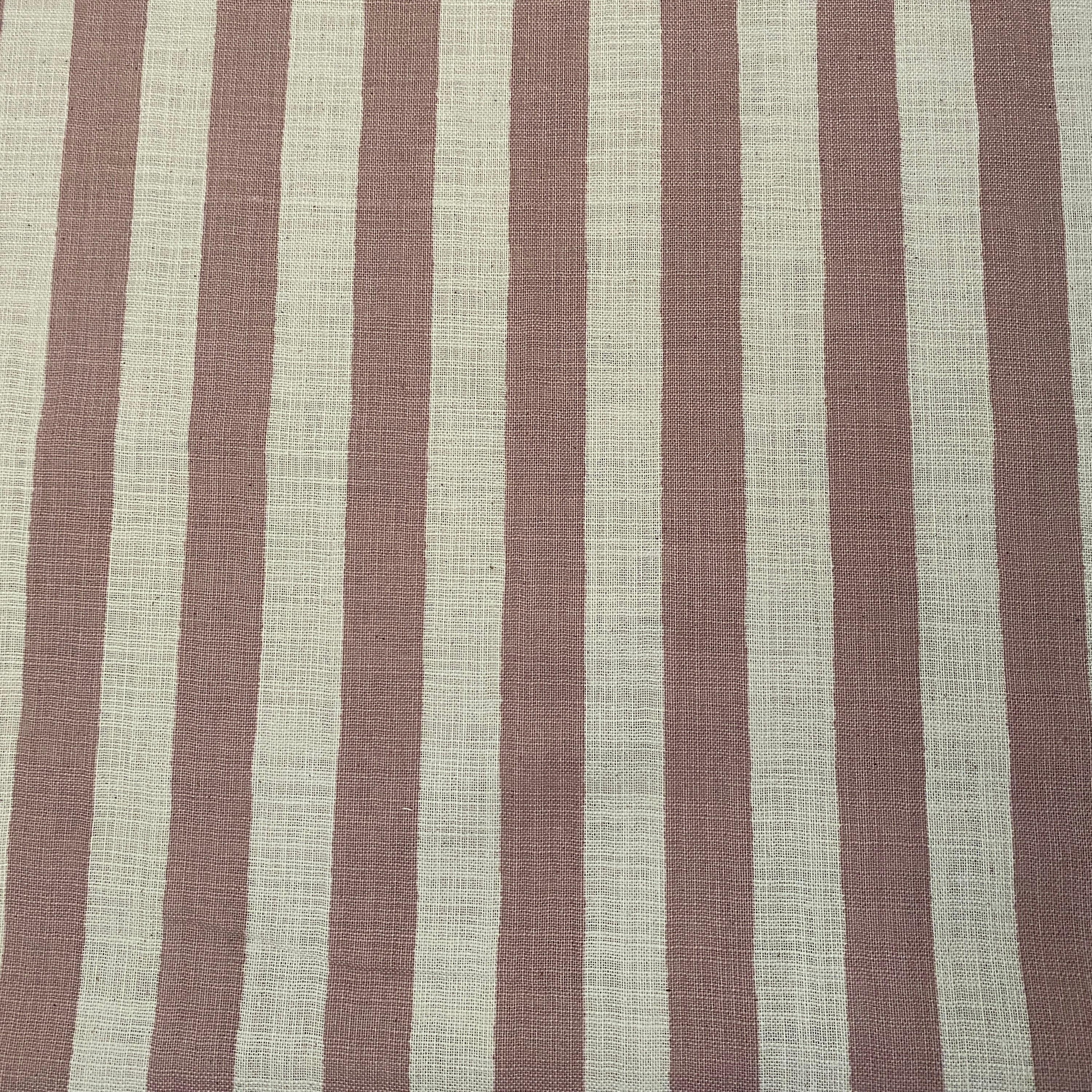 SEVENBERRY ~ Linen Look Cotton ~ Pink Stripe - The Avid Seamstress