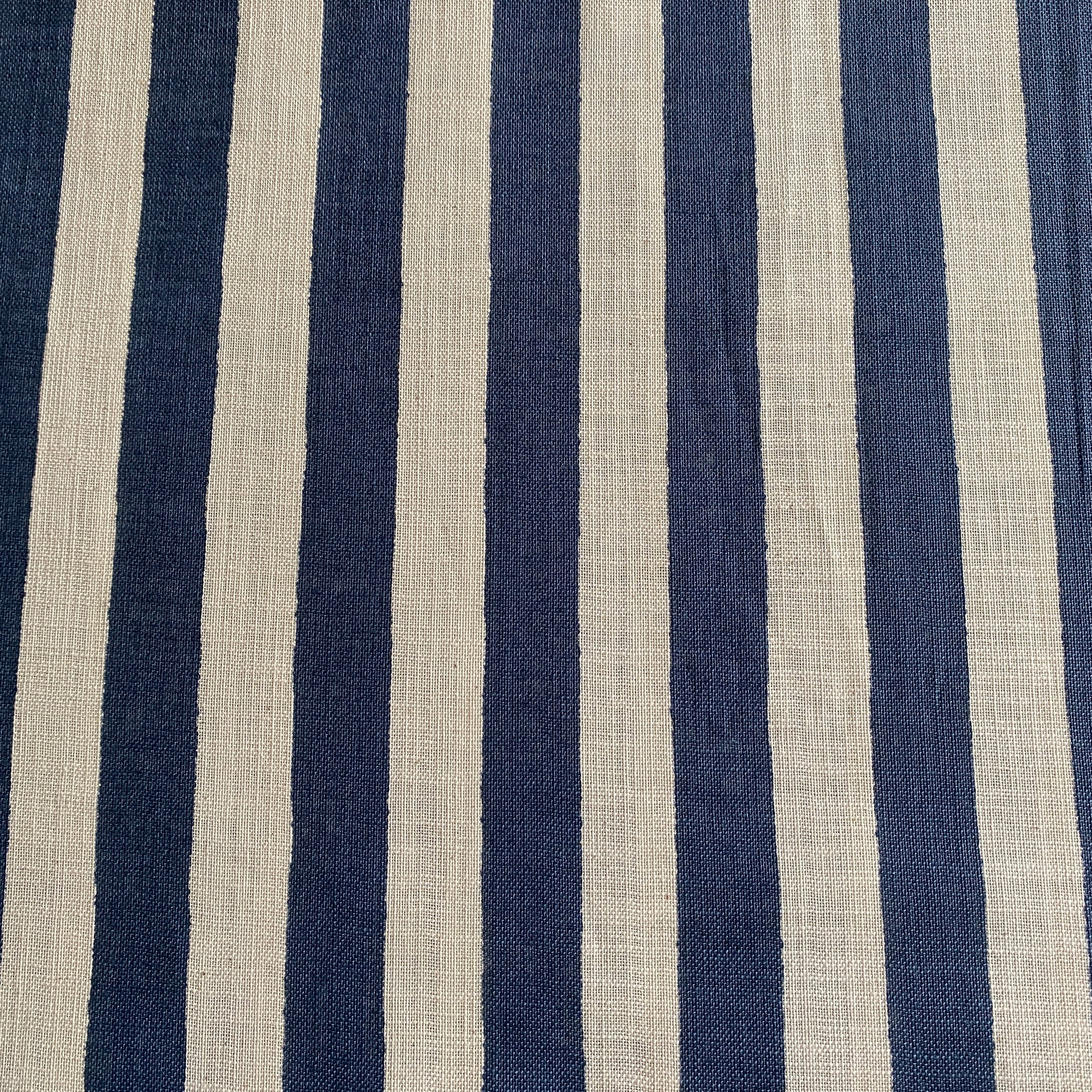 SEVENBERRY ~ Linen Look Cotton ~ Blue Stripe - The Avid Seamstress