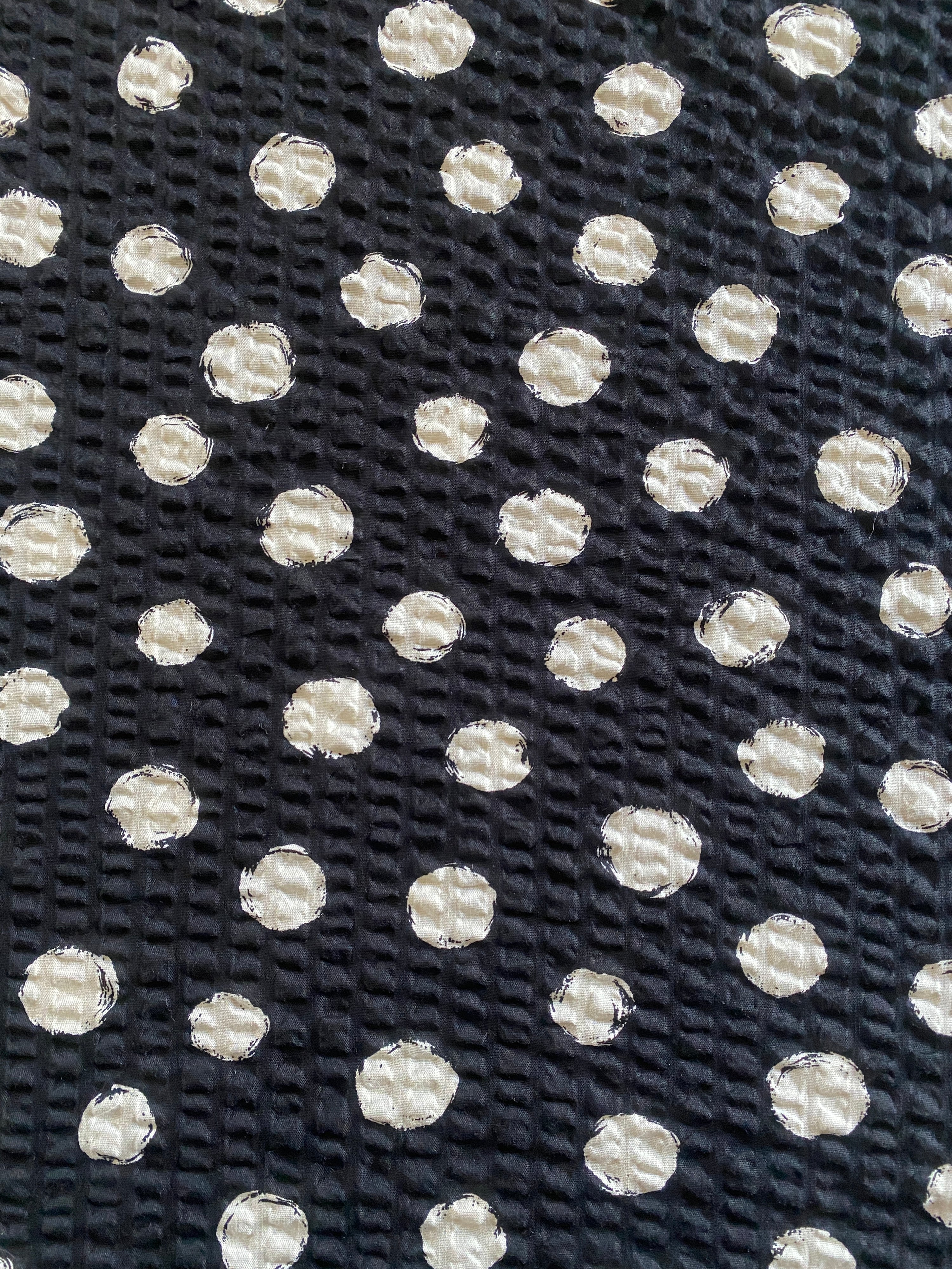 SEVENBERRY ~ Cotton Ripple Seersucker ~ Black - The Avid Seamstress