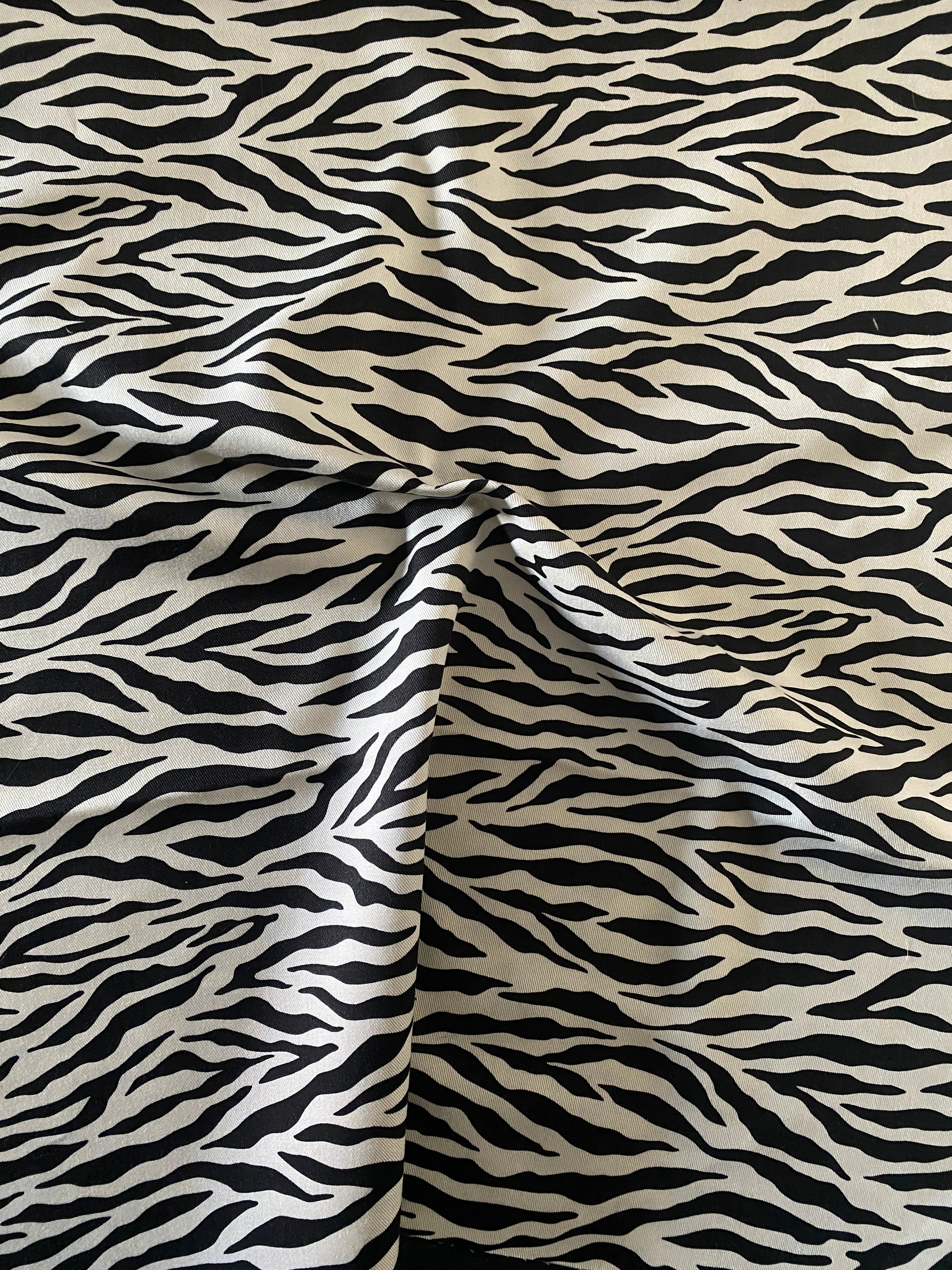 SEVENBERRY ~ Cotton Printed Twill ~ Zebra - The Avid Seamstress