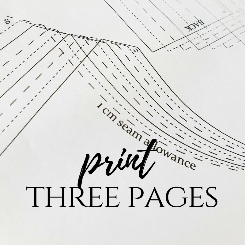 Print a THREE PAGE AO PDF Sewing Pattern - The Avid Seamstress