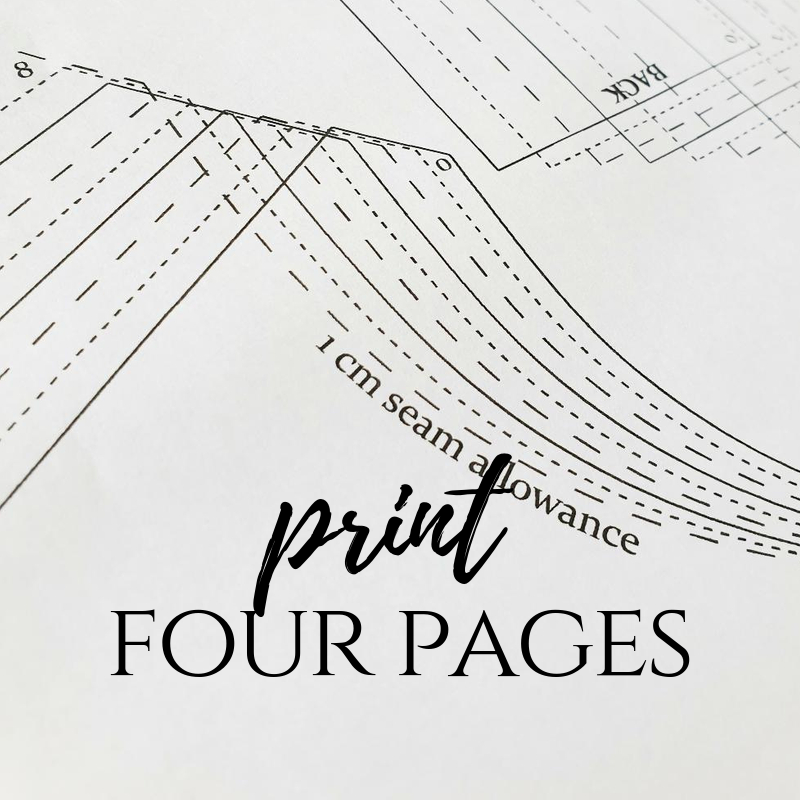 Print a FOUR PAGE AO PDF Sewing Pattern - The Avid Seamstress