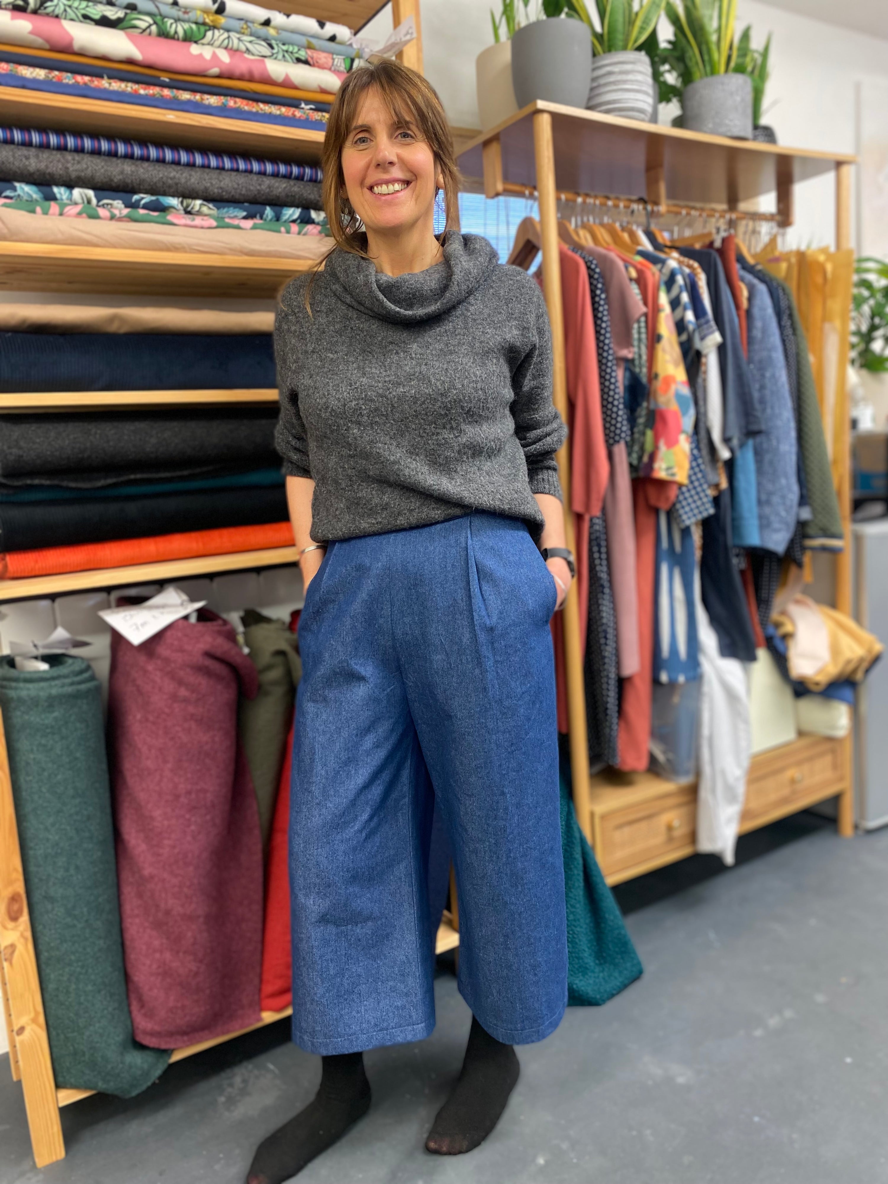 The Culottes Sewing Kit - Indigo Denim - The Avid Seamstress