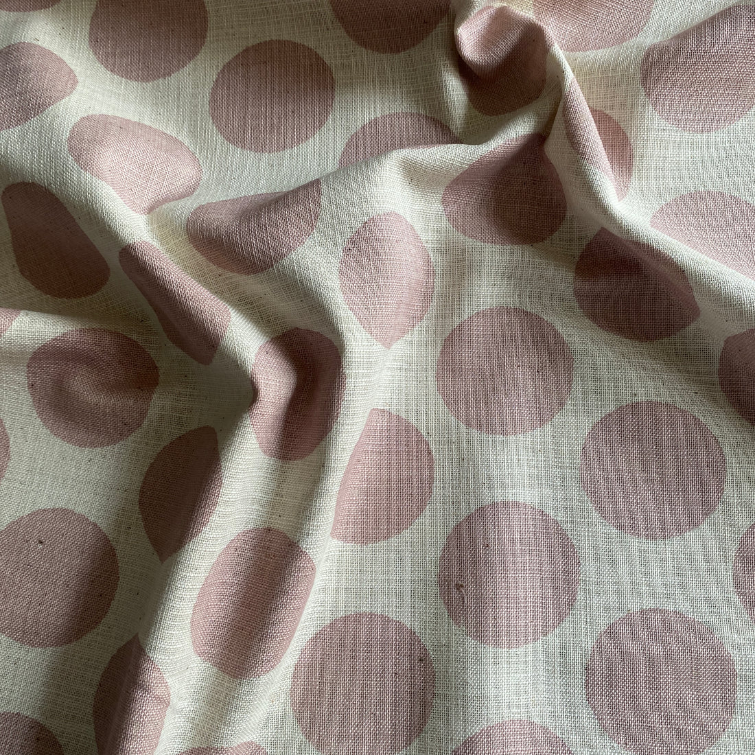 SEVENBERRY ~ Linen Look Cotton ~ Pink Spot