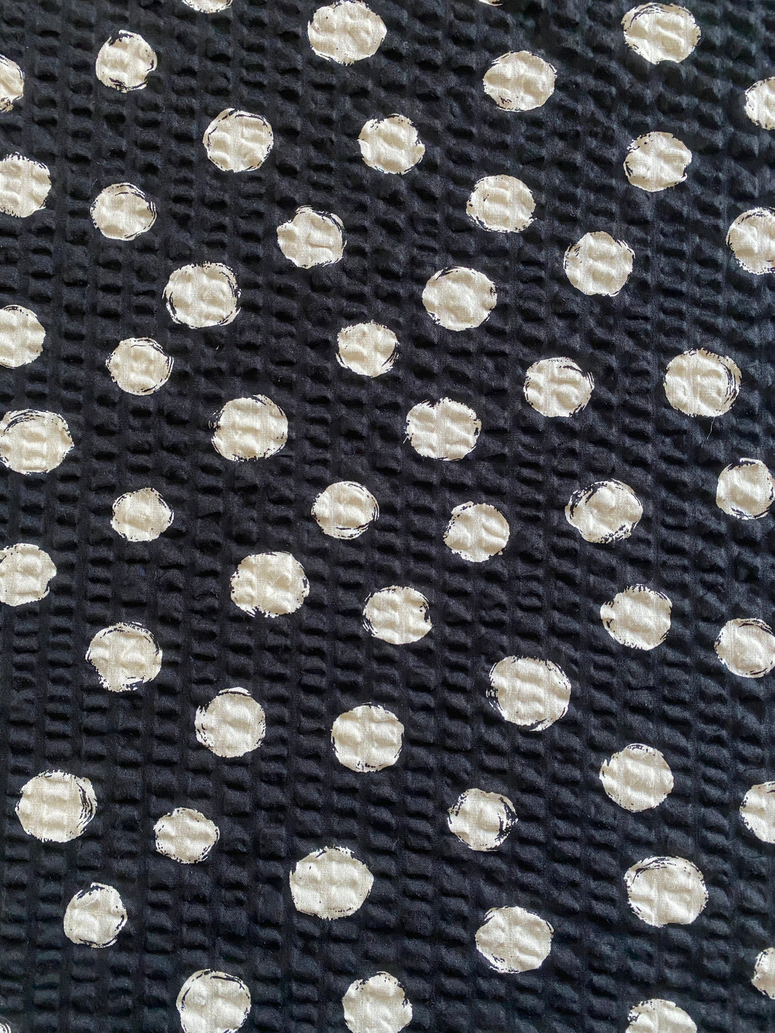 SEVENBERRY ~ Cotton Ripple Seersucker ~ Black - The Avid Seamstress