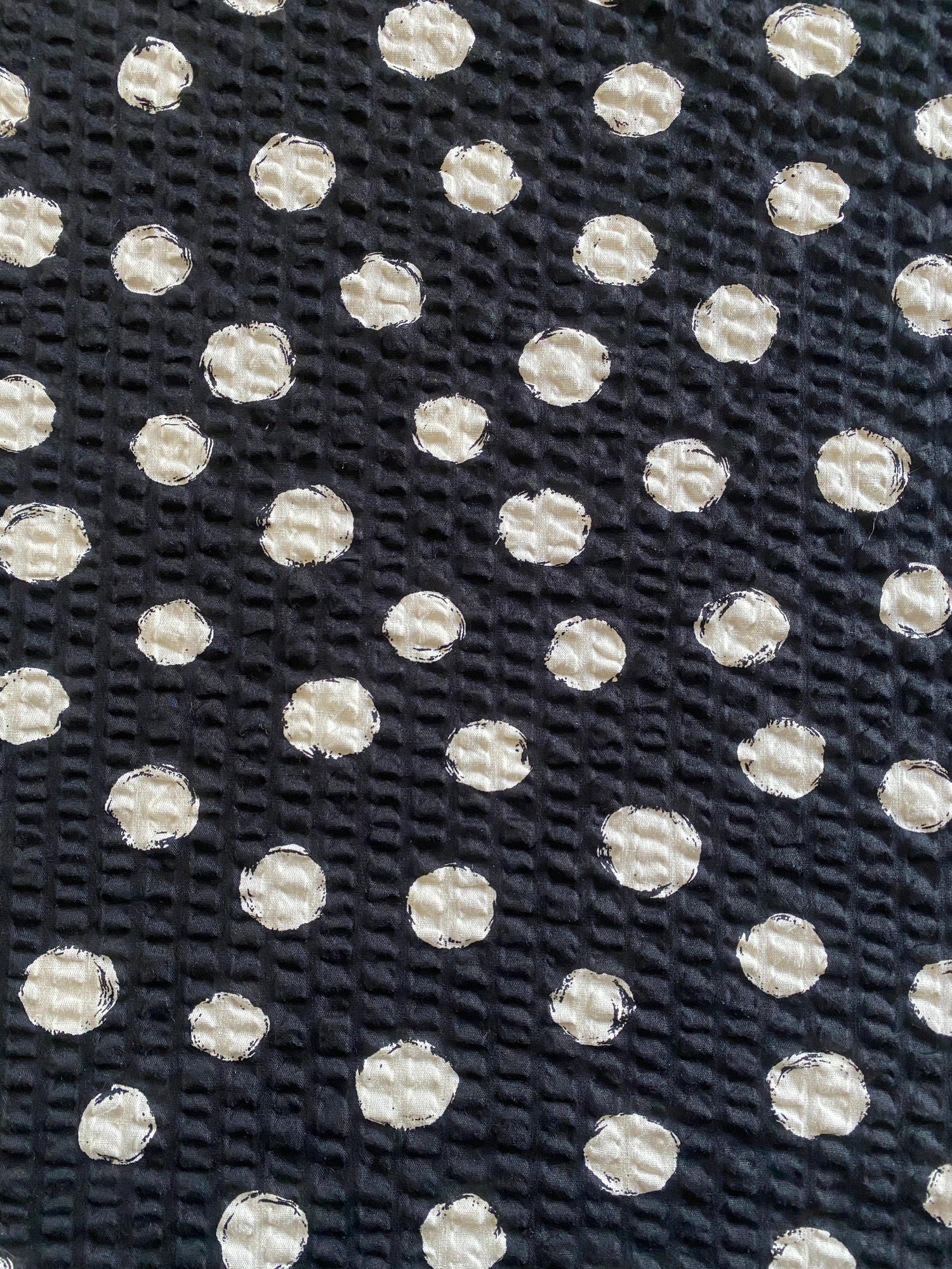 SEVENBERRY ~ Cotton Ripple Seersucker ~ Black - The Avid Seamstress