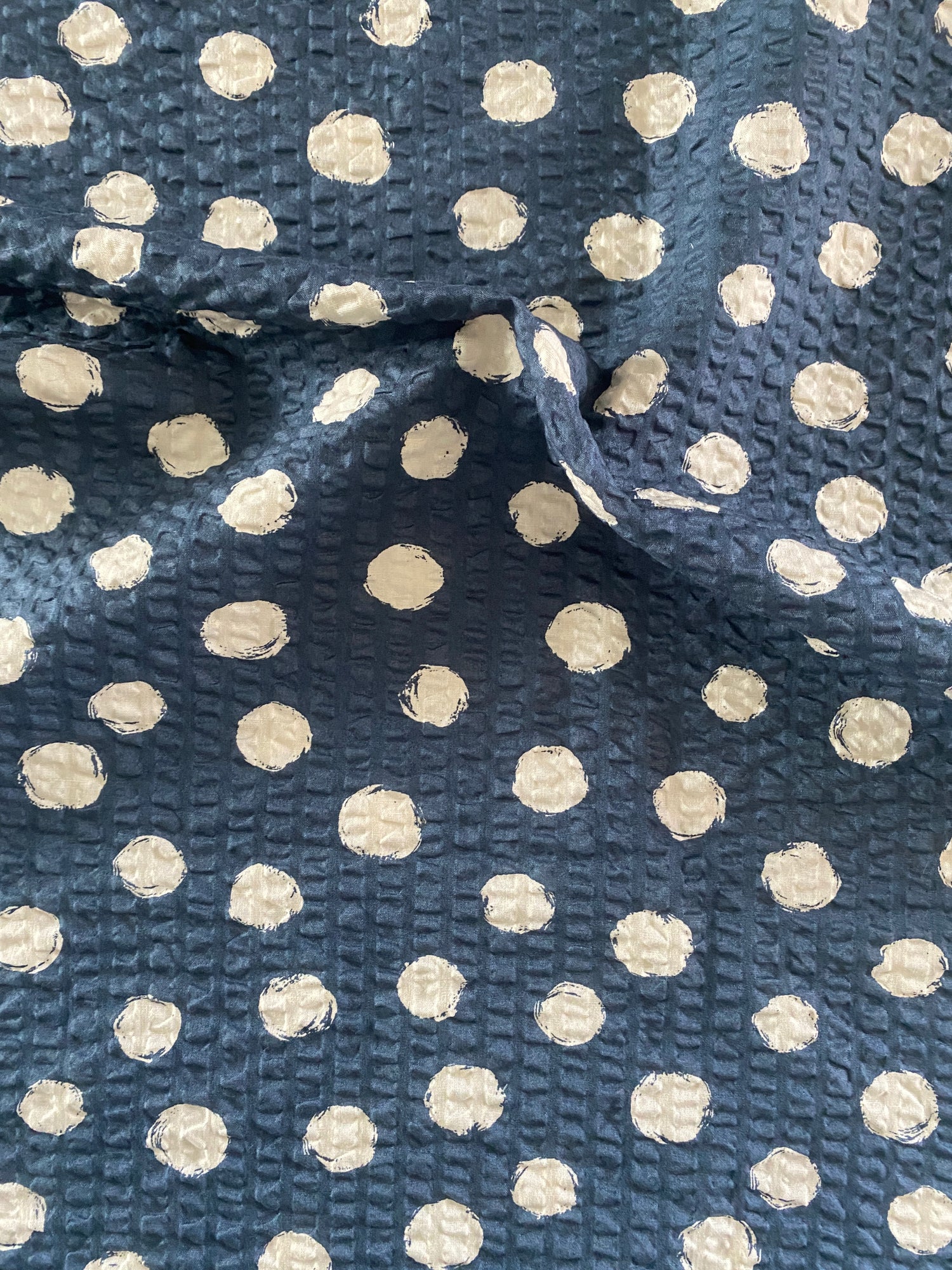 SEVENBERRY ~ Cotton Ripple Seersucker ~ Blue - The Avid Seamstress