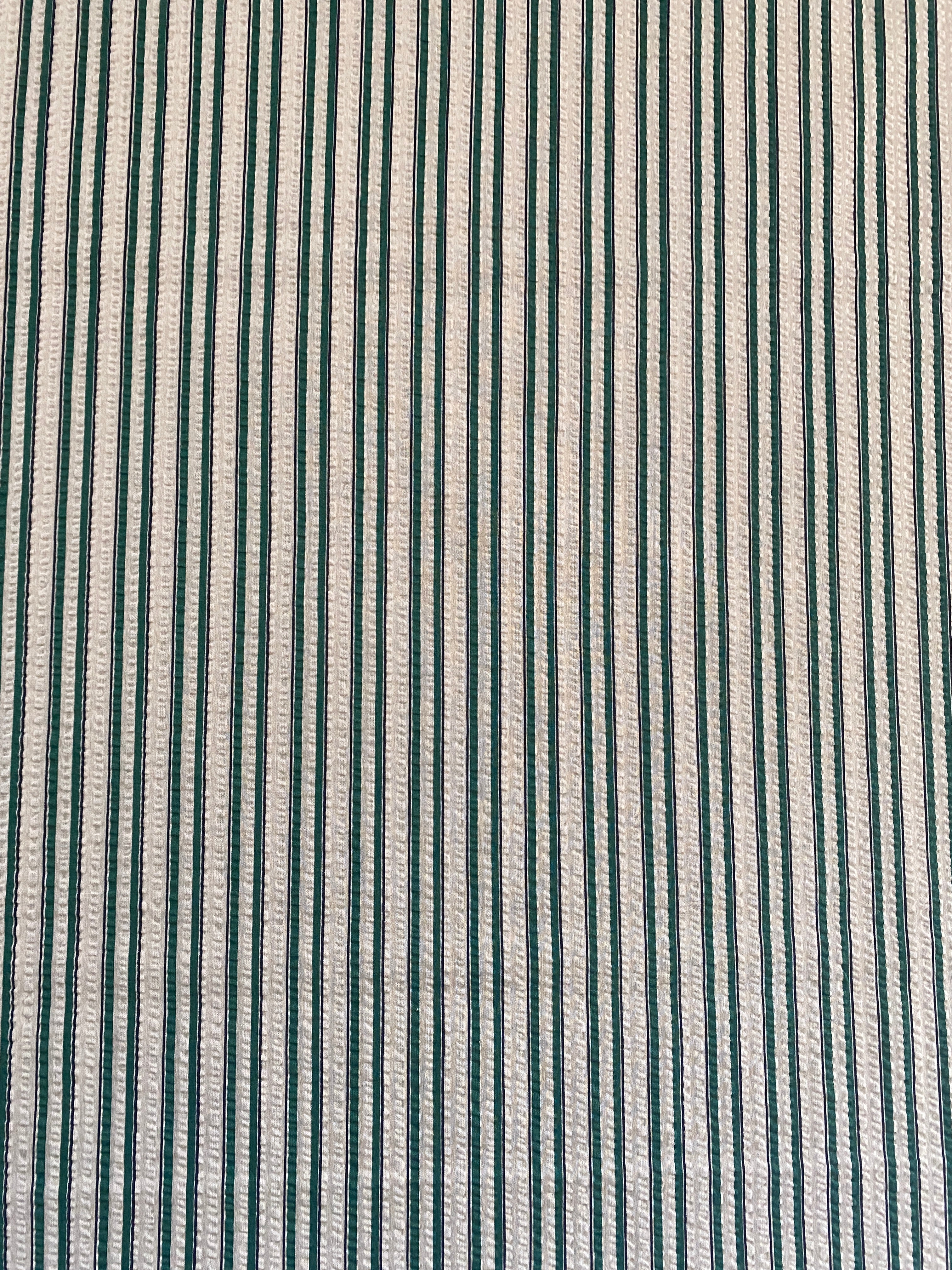 PG ~ Cotton Seersucker ~ Green Stripe - The Avid Seamstress