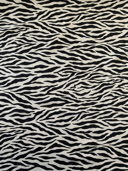SEVENBERRY ~ Cotton Printed Twill ~ Zebra - The Avid Seamstress