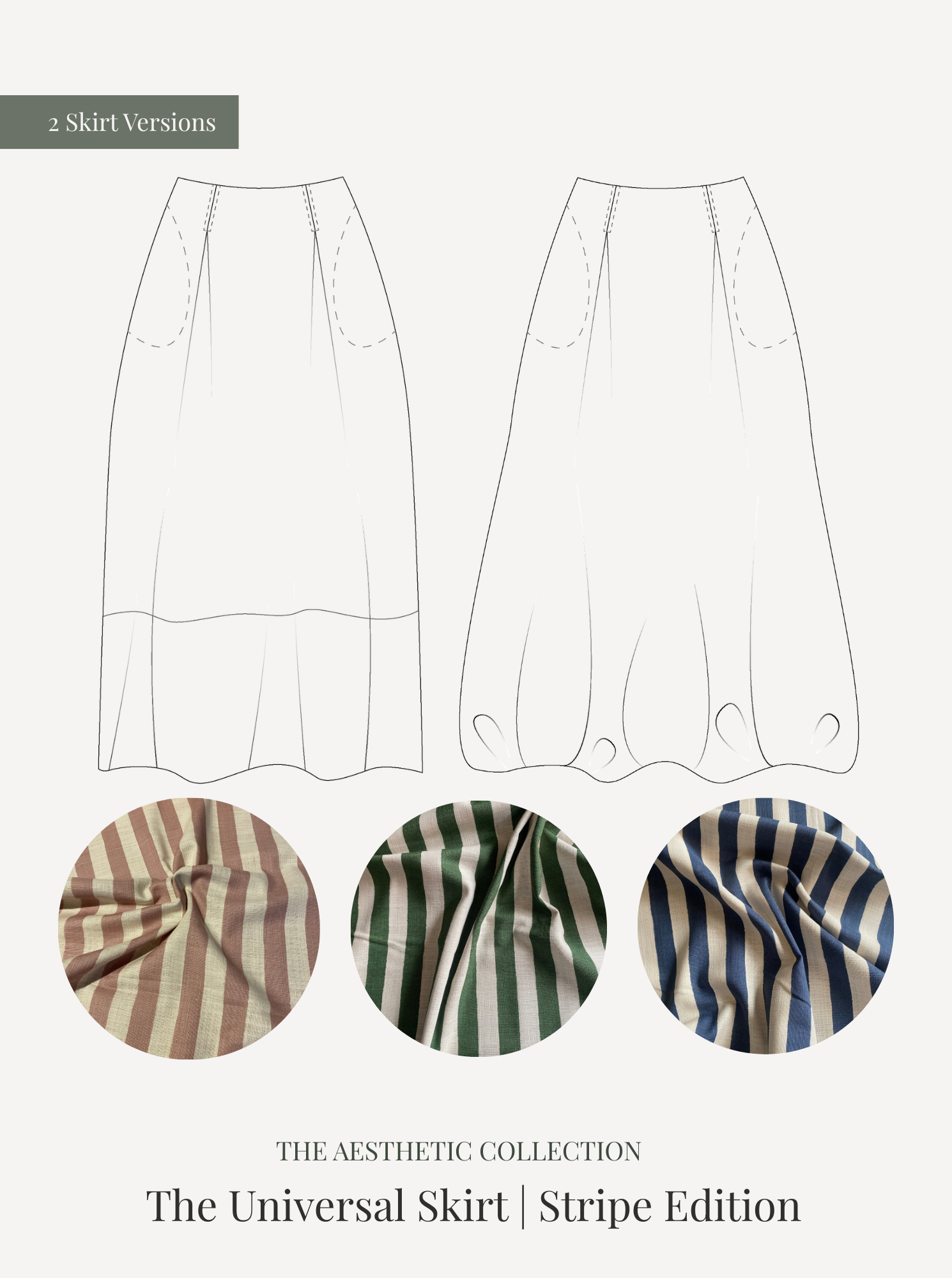 The Universal Skirt | Stripe Edition - The Avid Seamstress