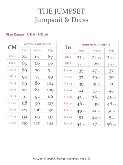 * NEW * The Jumpset - Jumpsuit &amp; Dress Sewing Pattern - The Avid Seamstress