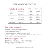 The Wimborne Coat sewing pattern