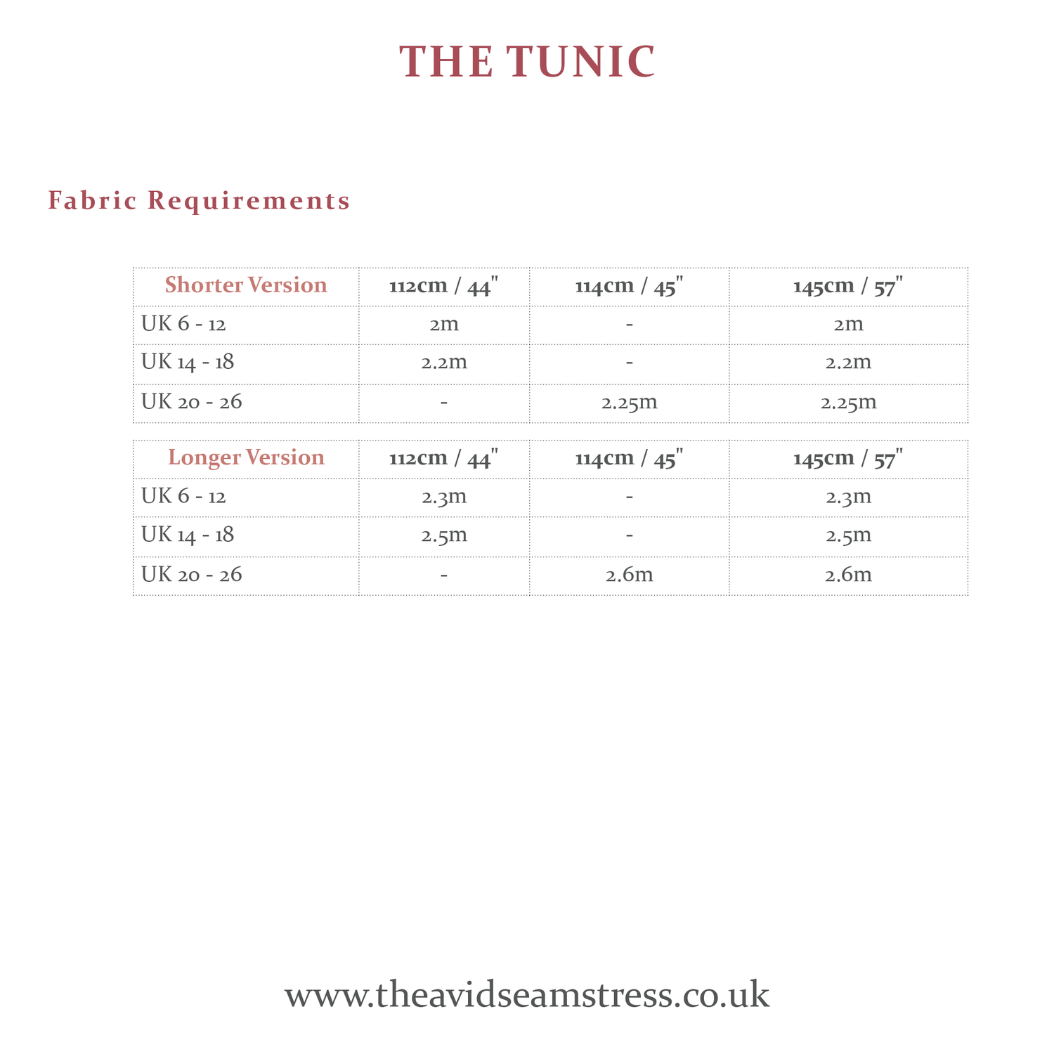The Tunic Sewing Pattern - The Avid Seamstress