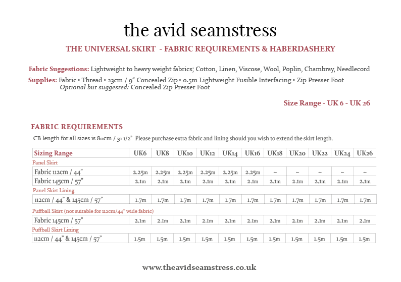 ** NEW ** The Universal Skirt Sewing Pattern - The Avid Seamstress