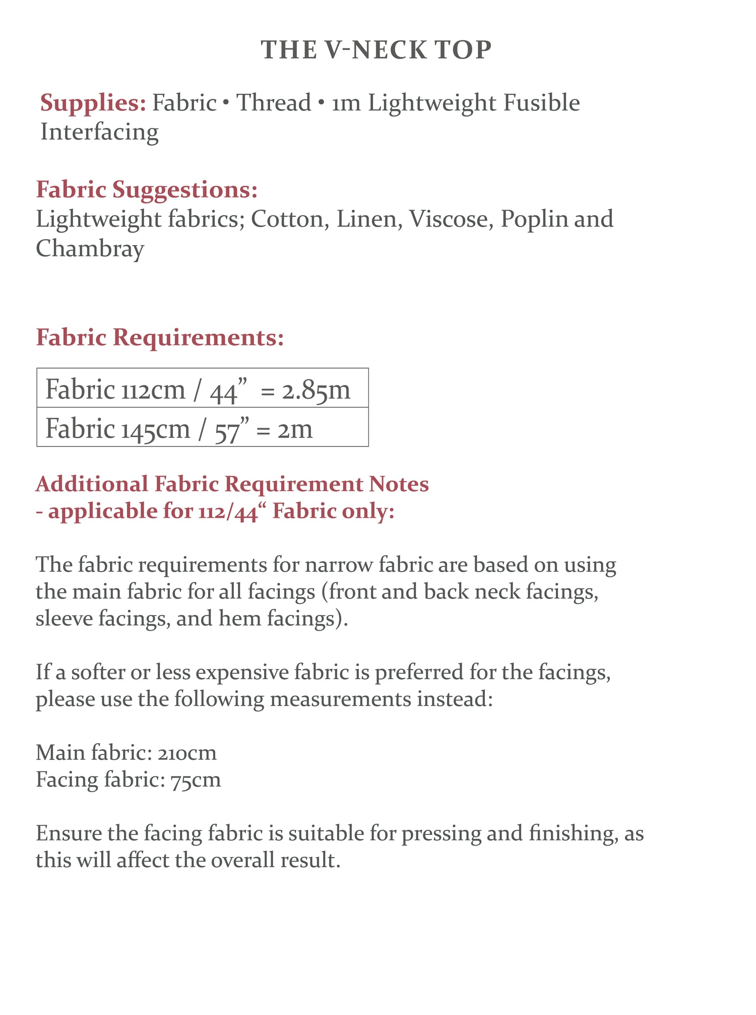 The V-Neck Top - NEW - The Avid Seamstress