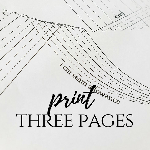 Print a THREE PAGE AO PDF Sewing Pattern - The Avid Seamstress