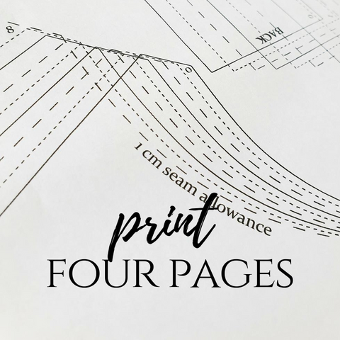 Print a FOUR PAGE AO PDF Sewing Pattern - The Avid Seamstress
