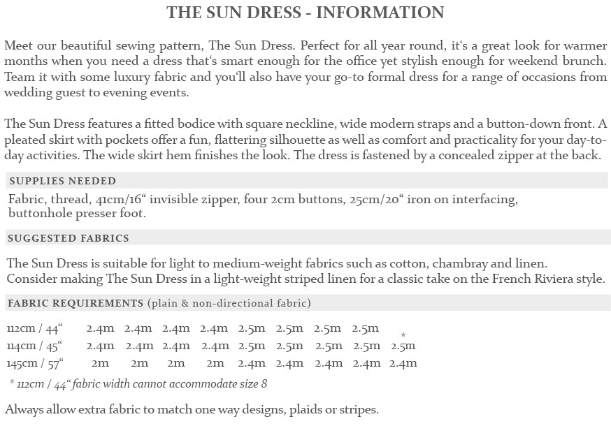 The Sun Dress Sewing Pattern - The Avid Seamstress