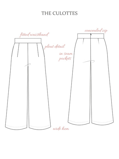The Culottes Sewing Pattern - The Avid Seamstress