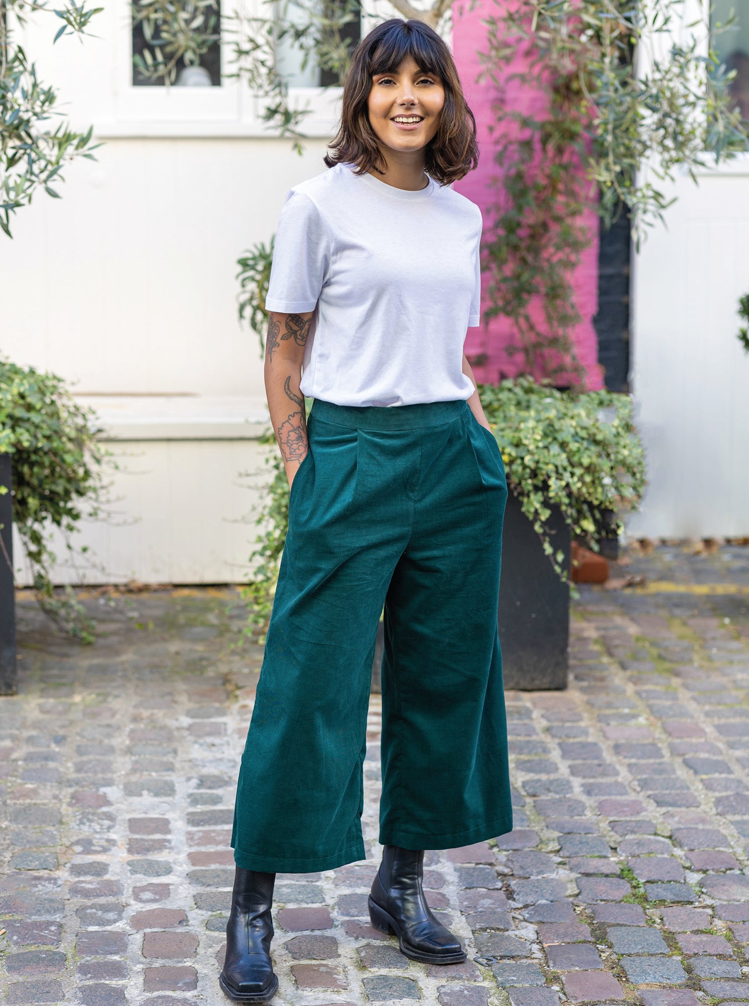 Pants skirt culotte gaucho technical fashion illustration with ankle floor  length oversize silhouette side zipper flat  CanStock