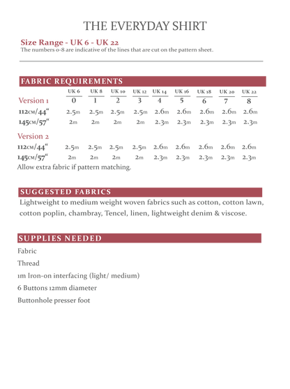 The Everyday Shirt Sewing Pattern - The Avid Seamstress